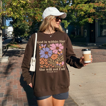 God Is Within Her She Will Not Fall Christian Unisex Sweatshirt