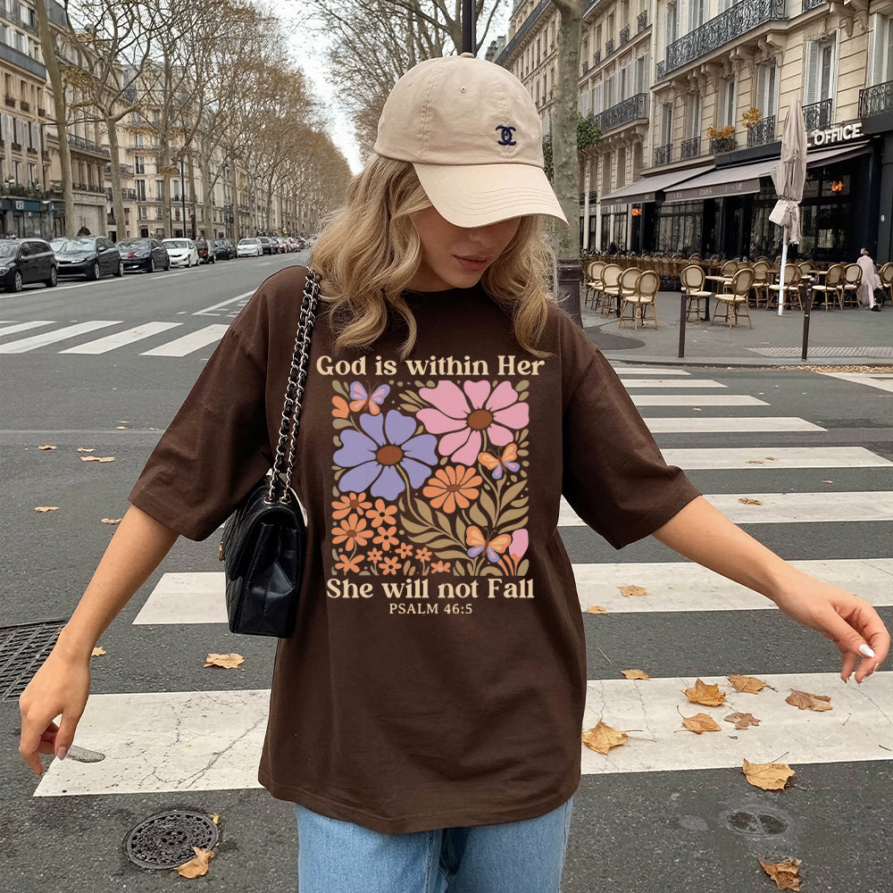 God Is Within Her She Will Not Fall Christian Unisex T-shirt