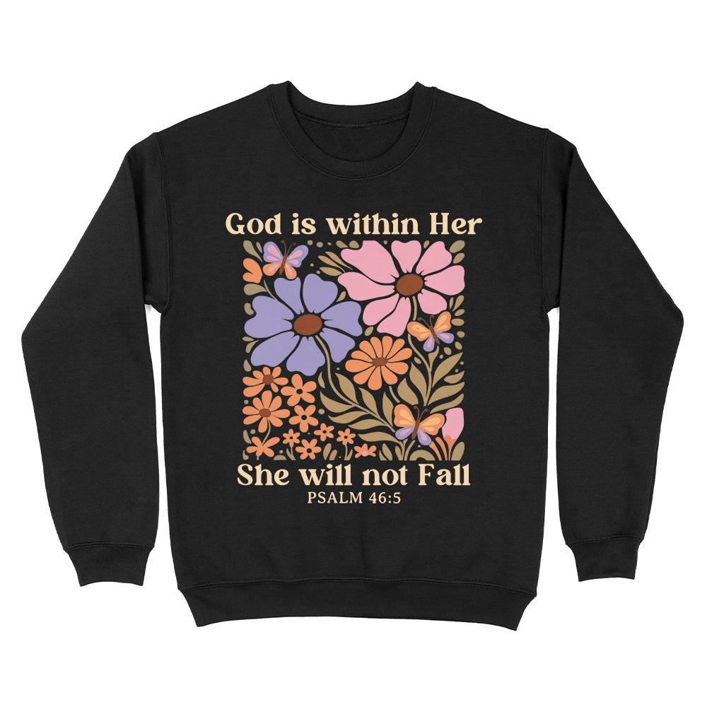 God Is Within Her She Will Not Fall Christian Unisex Sweatshirt