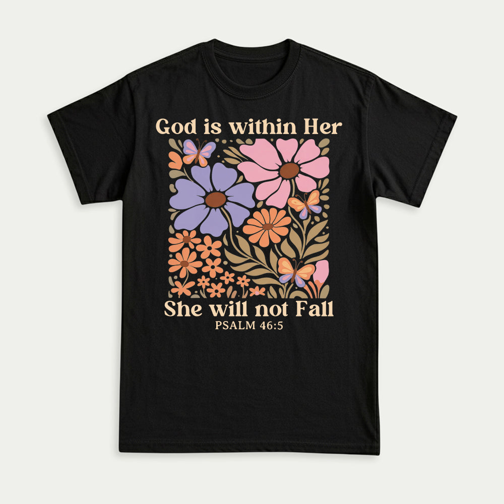 God Is Within Her She Will Not Fall Christian Unisex T-shirt