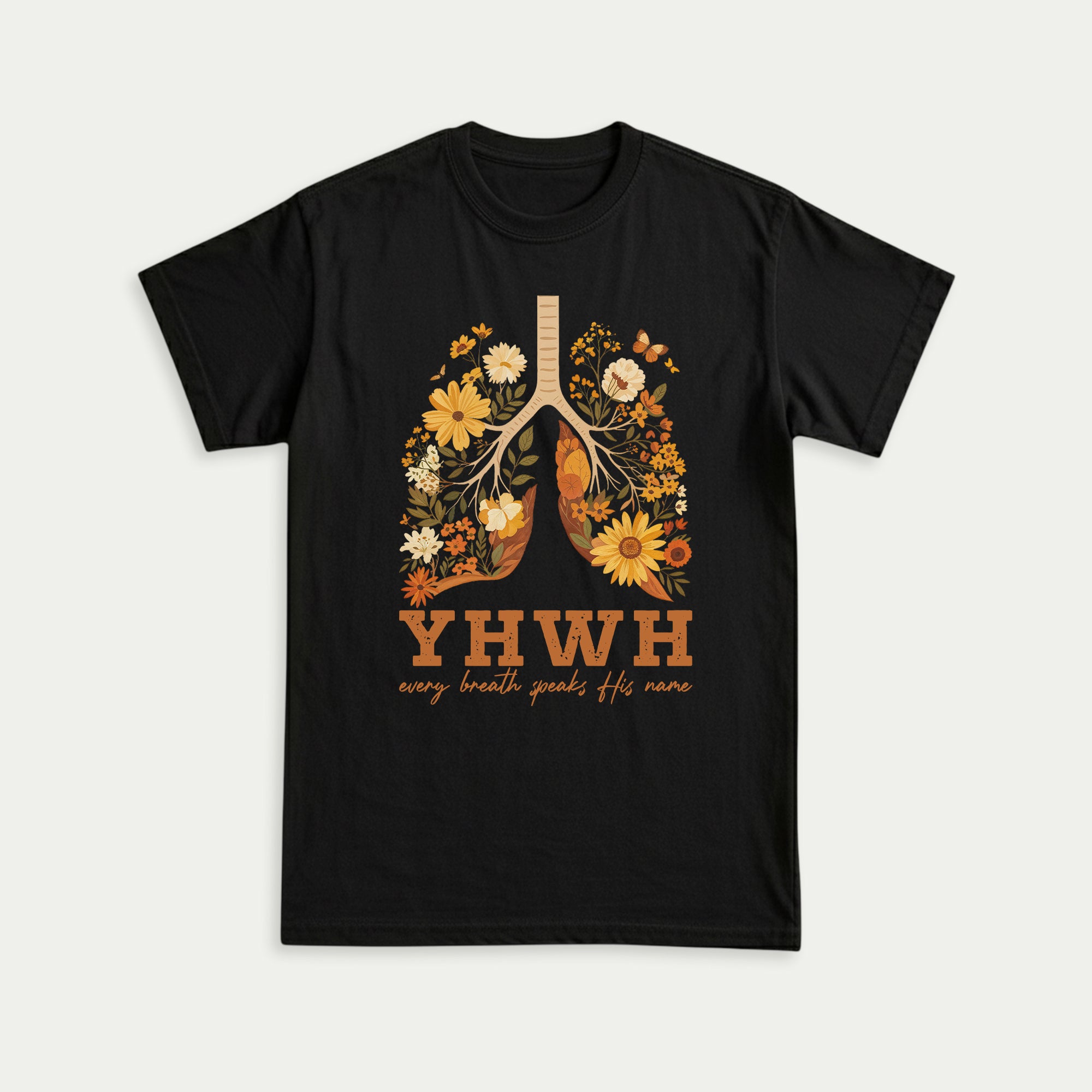 YHWH Every Breath Speaks His Name Christian Unisex T-shirt - Front Print