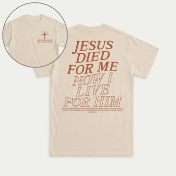 Jesus Died For Me Now I Live For Him Christian Unisex T-shirt