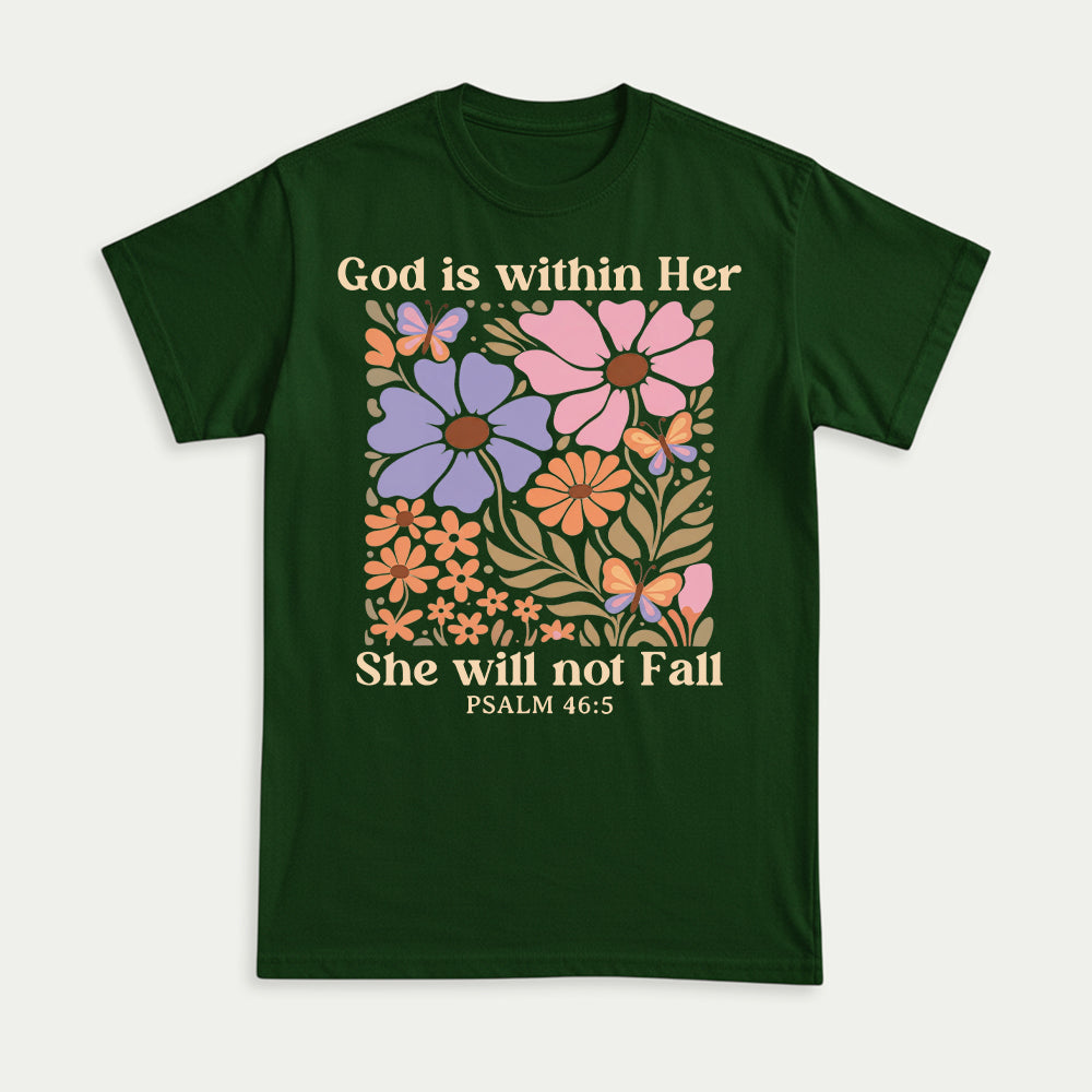 God Is Within Her She Will Not Fall Christian Unisex T-shirt