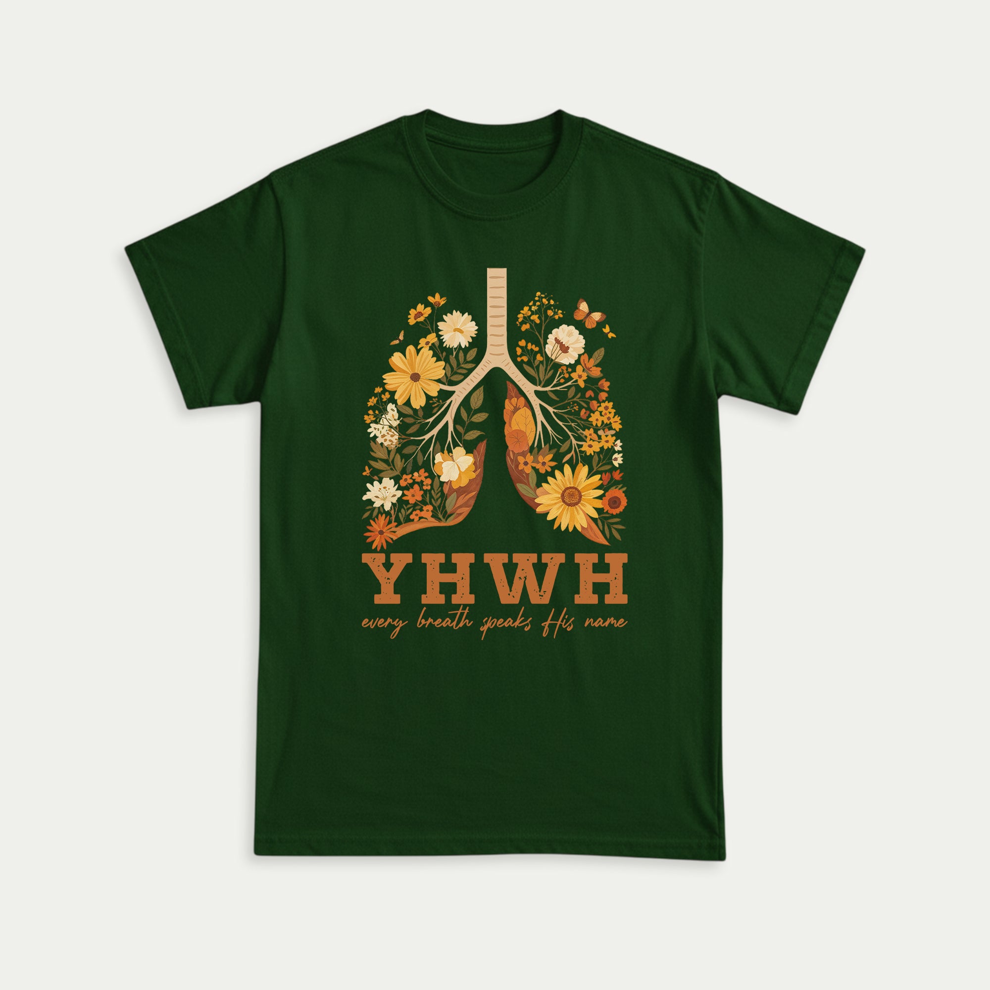 YHWH Every Breath Speaks His Name Christian Unisex T-shirt - Front Print