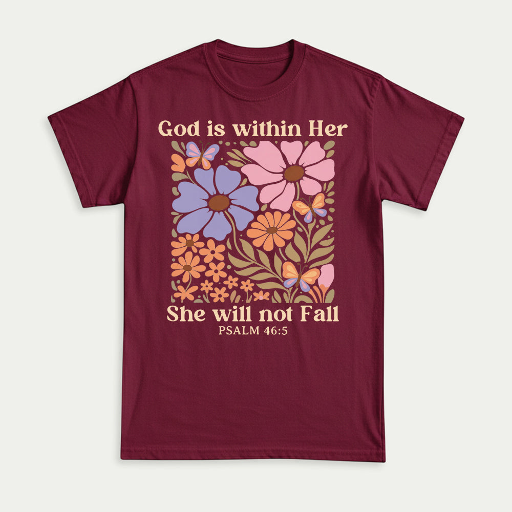 God Is Within Her She Will Not Fall Christian Unisex T-shirt