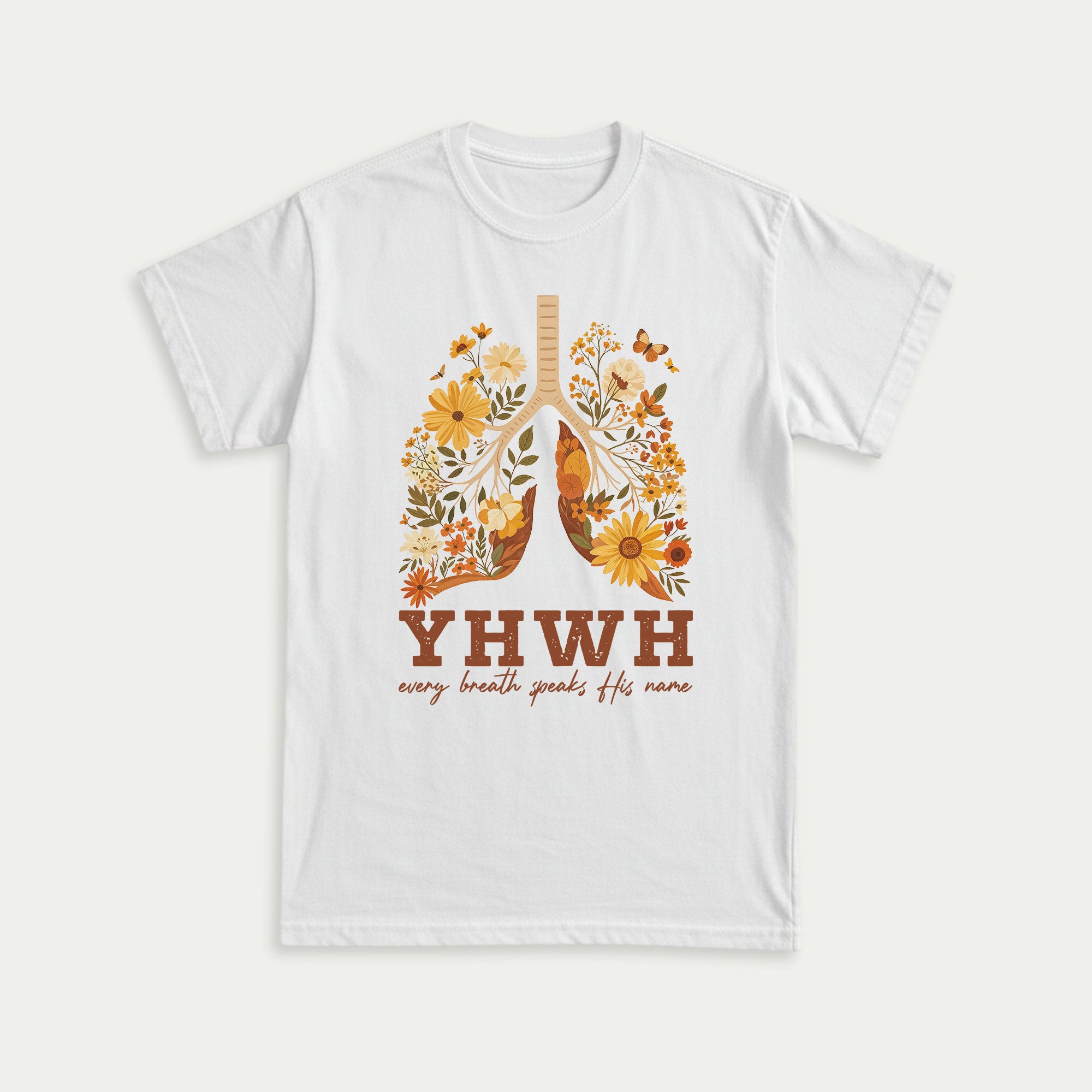 YHWH Every Breath Speaks His Name Christian Unisex T-shirt - Front Print