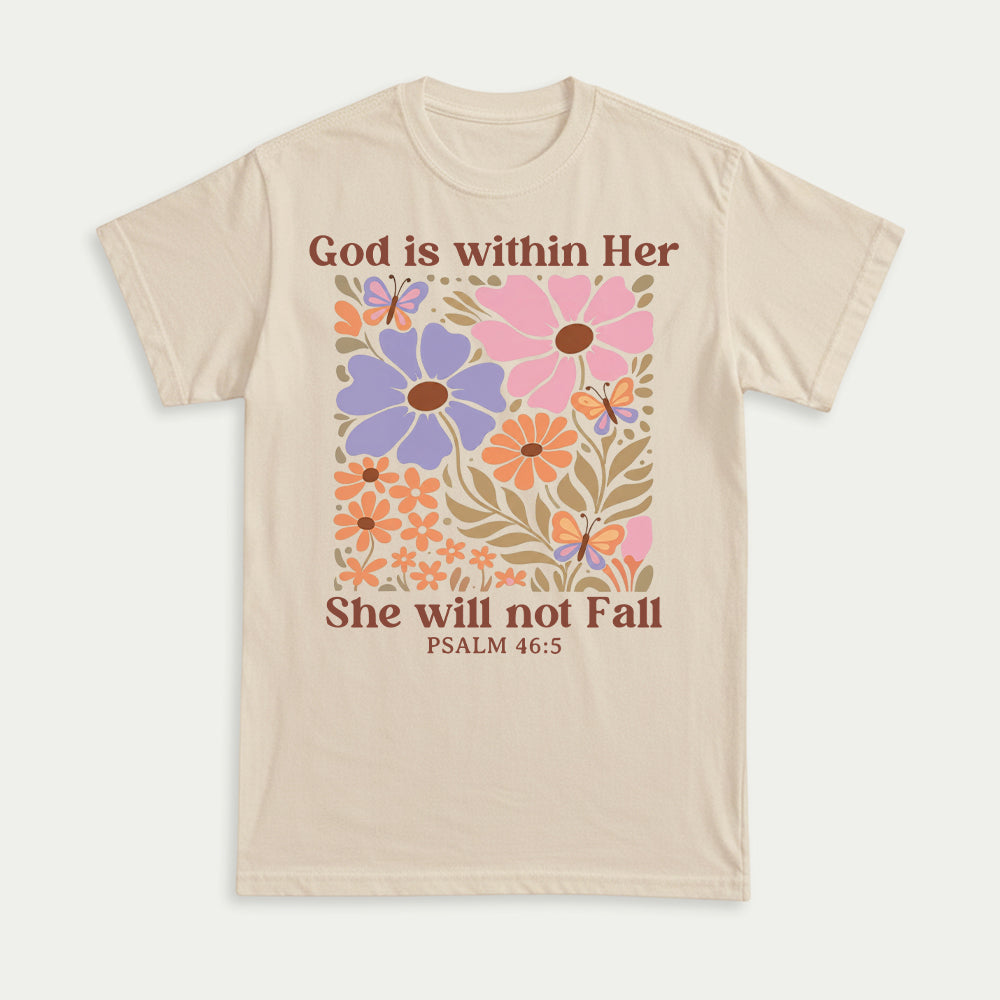 God Is Within Her She Will Not Fall Christian Unisex T-shirt