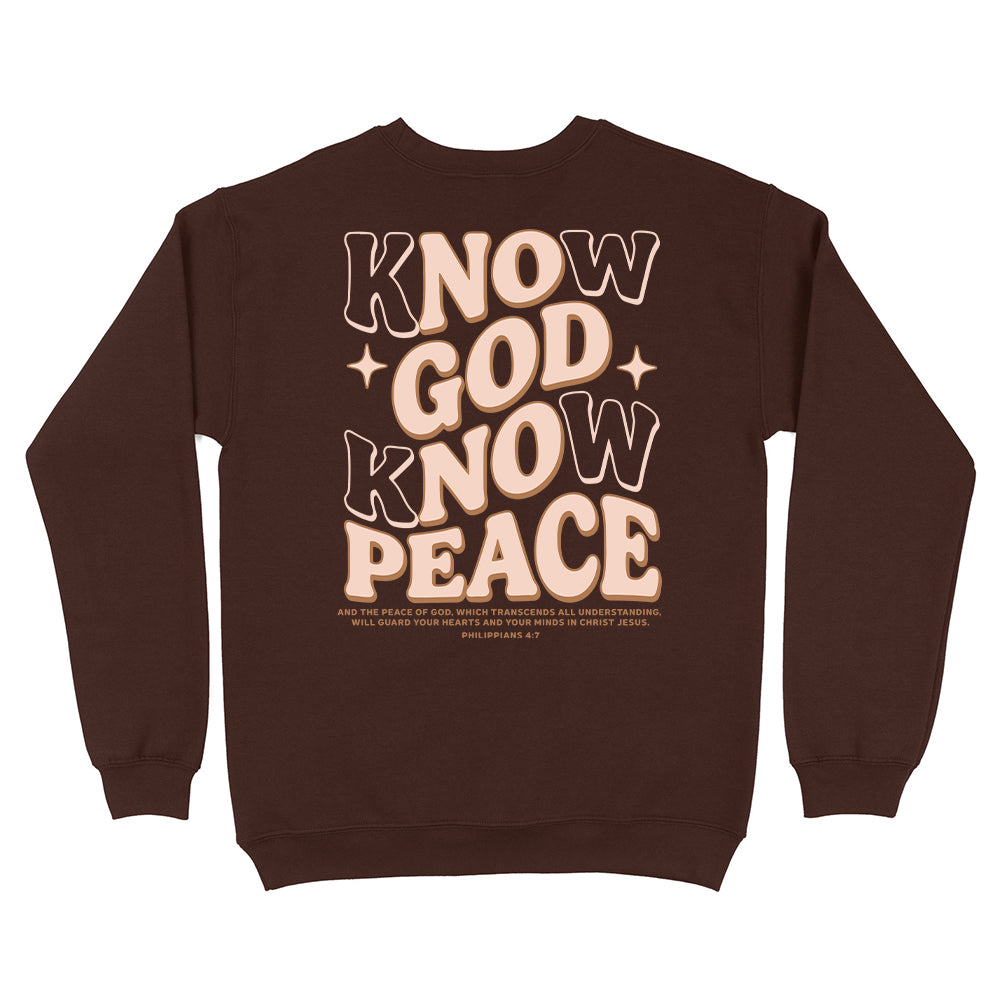 Know God Know Peace Christian Unisex Sweatshirt