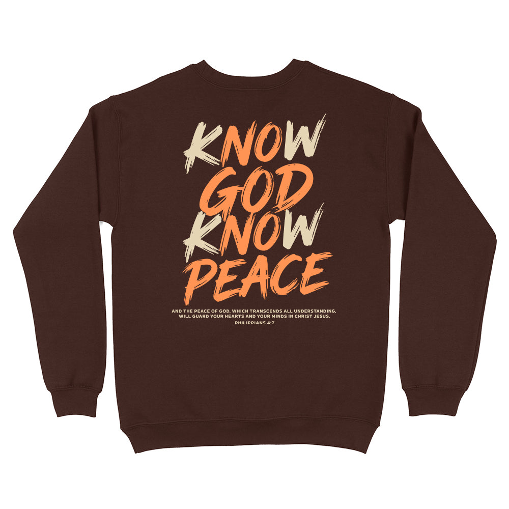 Know God Know Peace S2 Christian Unisex Sweatshirt