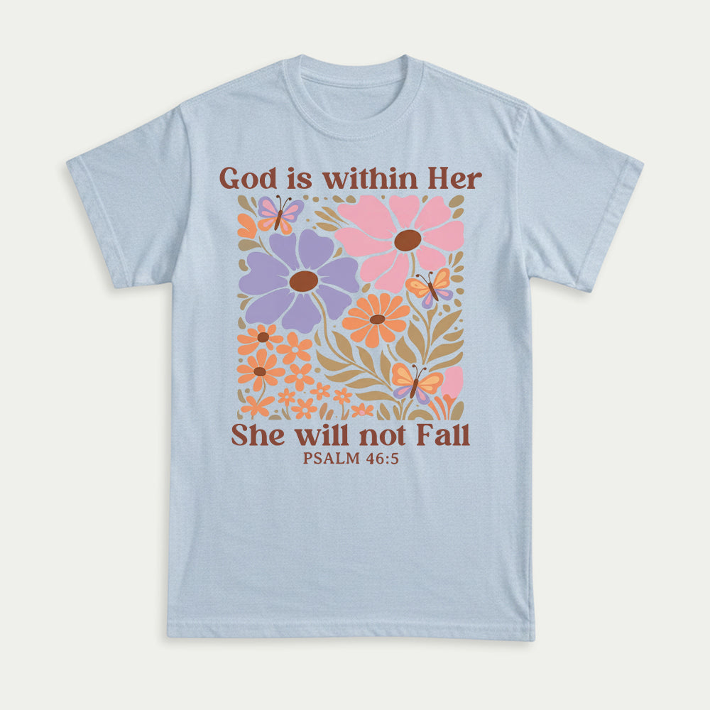 God Is Within Her She Will Not Fall Christian Unisex T-shirt