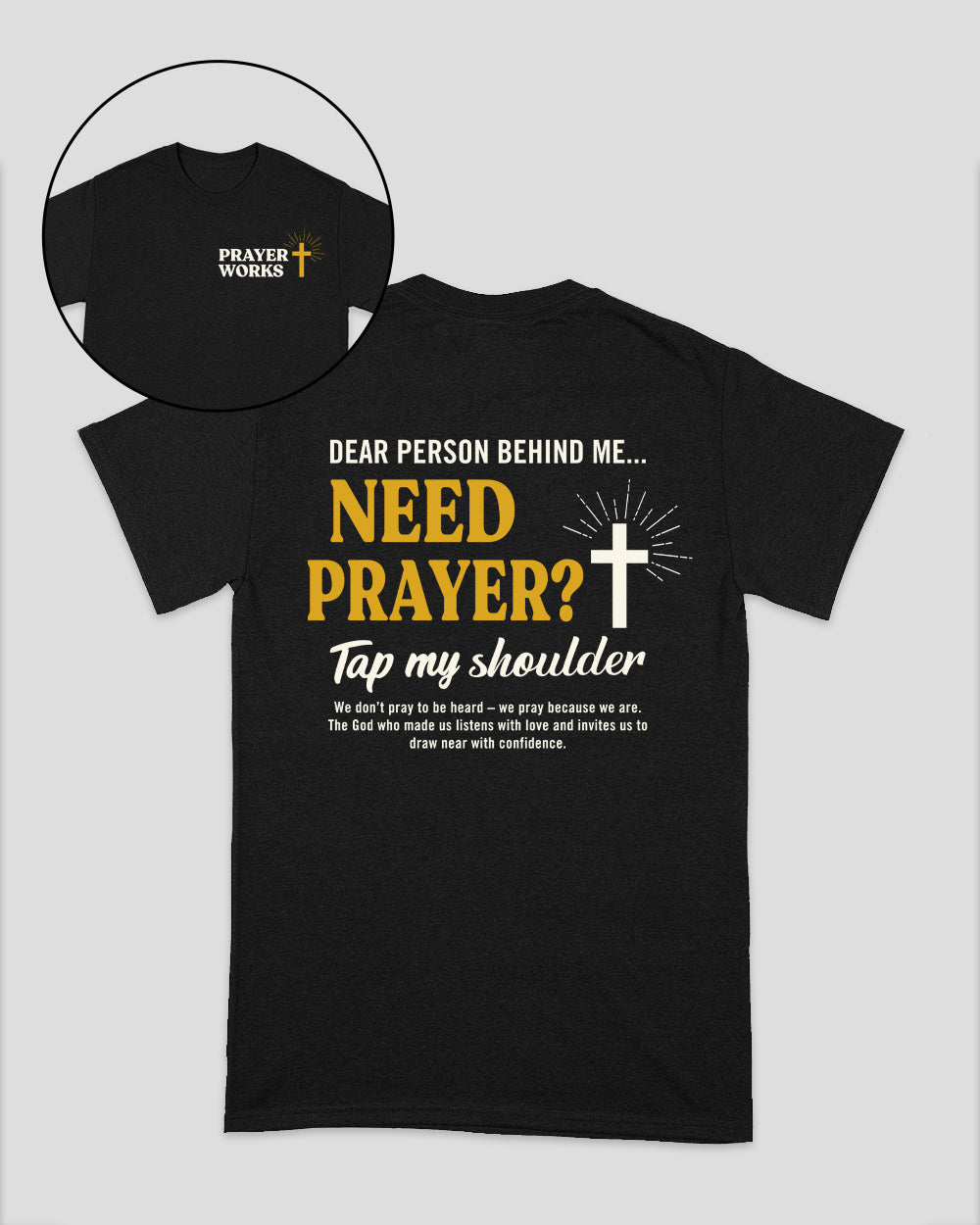 Need Prayer Tap My Shoulder Christian Unisex T-Shirt
