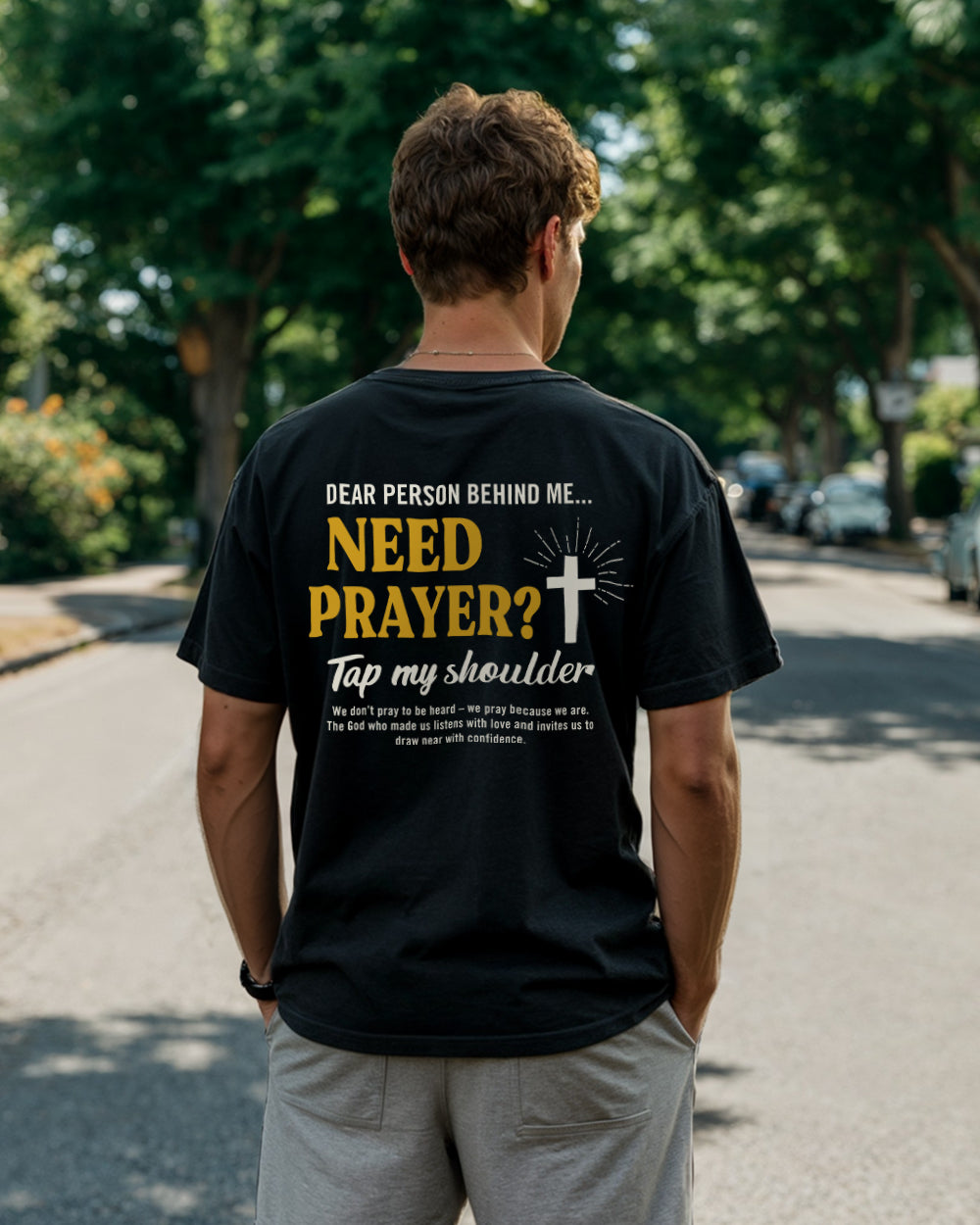 Need Prayer Tap My Shoulder Christian Unisex T-Shirt