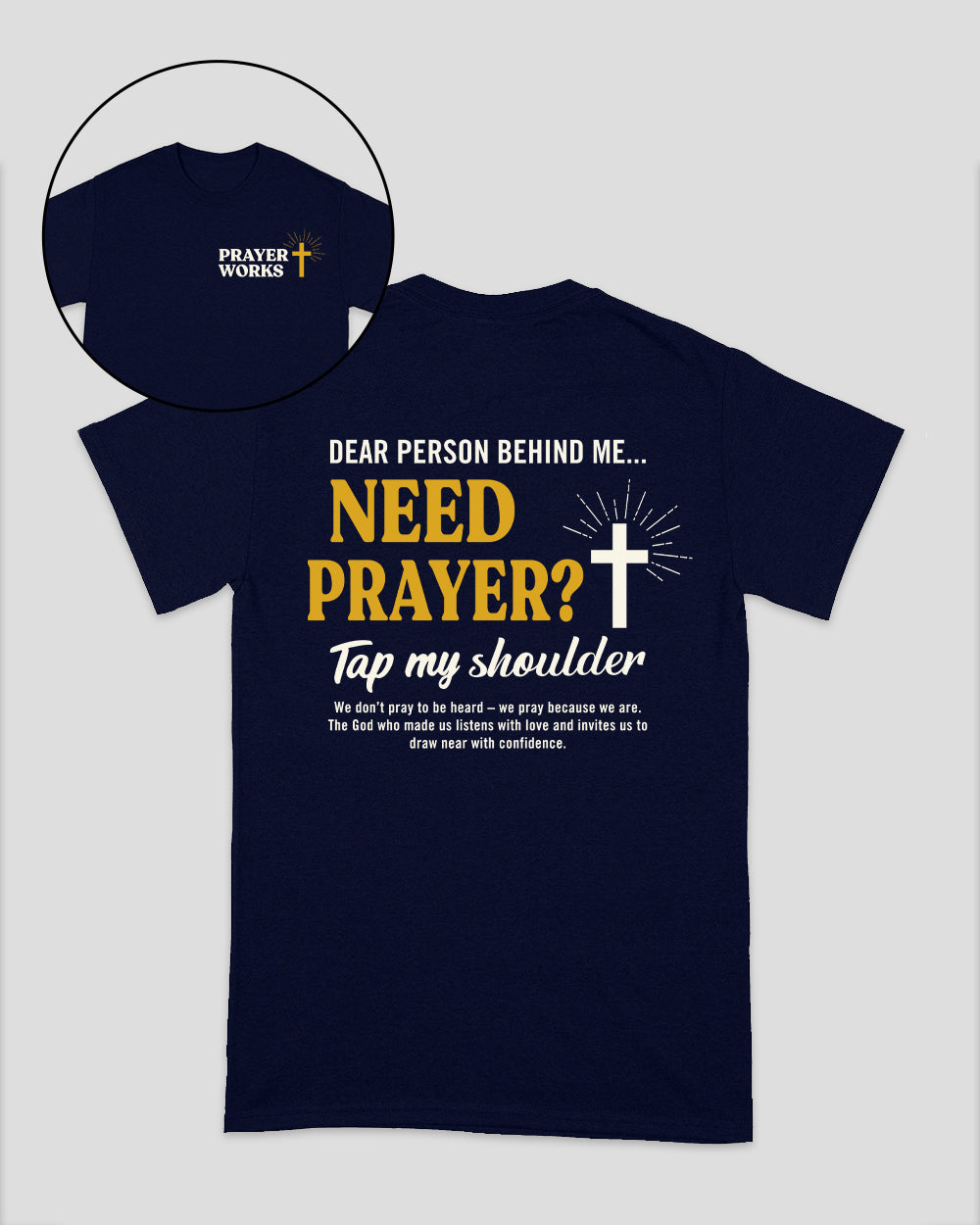 Need Prayer Tap My Shoulder Christian Unisex T-Shirt