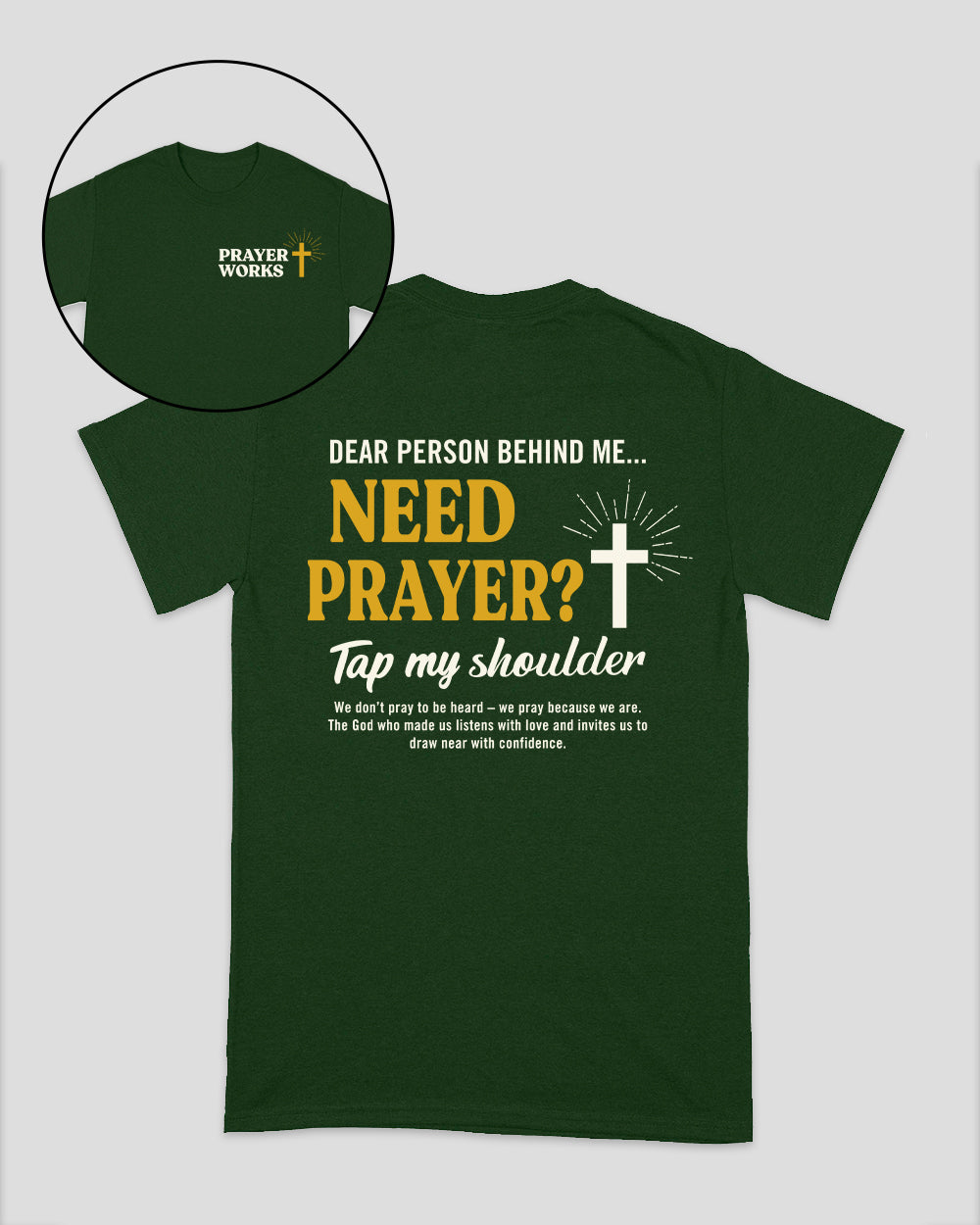 Need Prayer Tap My Shoulder Christian Unisex T-Shirt
