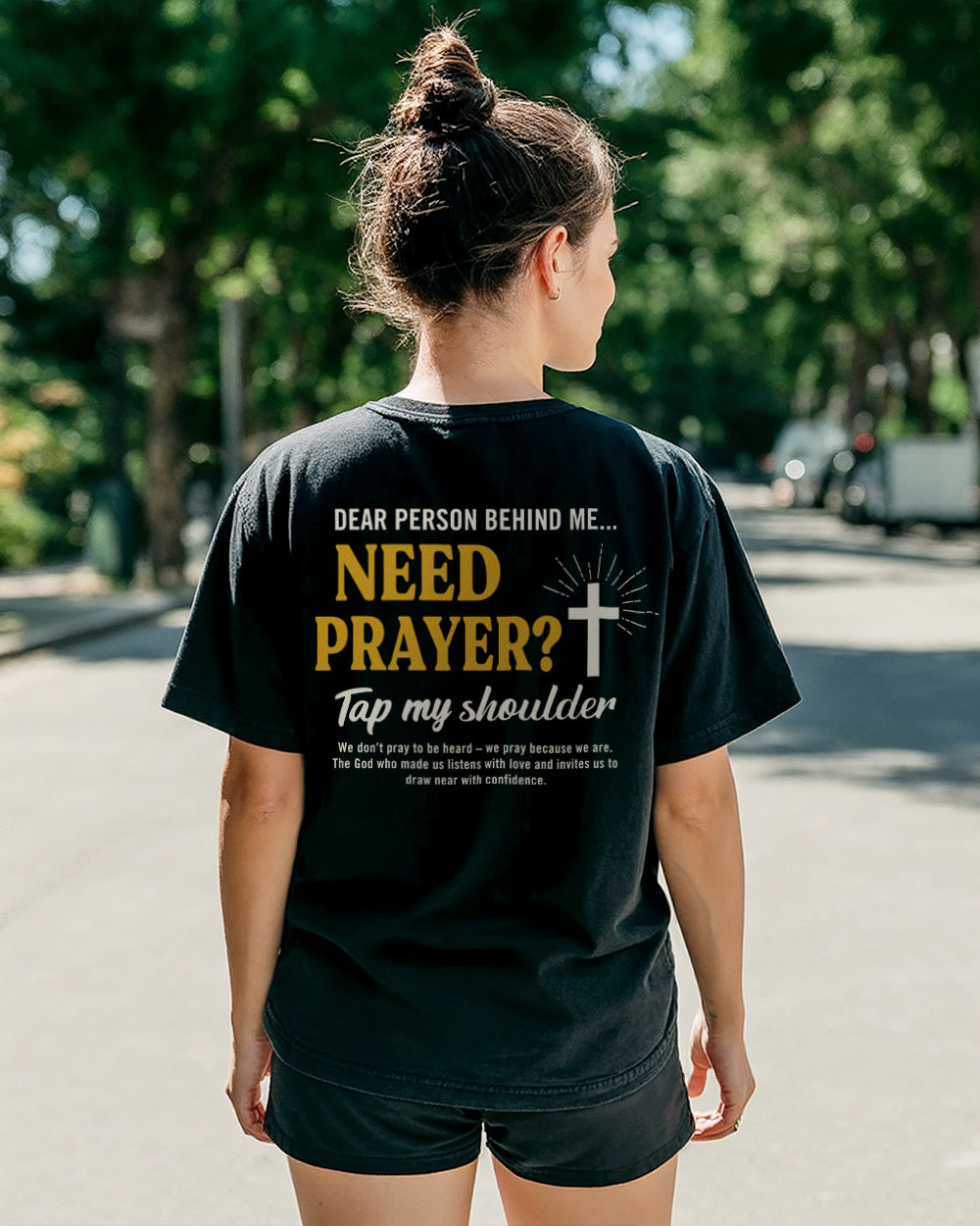 Need Prayer Tap My Shoulder Christian Unisex T-Shirt